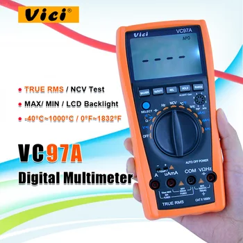 VICI VC97 digitalni multimeter voltmeter AC/DC napetosti, toka Upornosti Kapacitivnost frekvenca Tester multimetro vc97