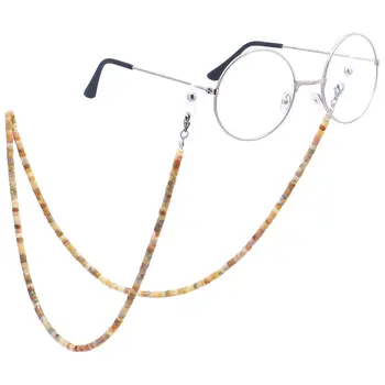 Vintage Anti-izgubil Obraz Masko, Trak Naravnega Kamna Valj Kroglice Non-slip Očala Verige Moda Eyeglass Držalo za Kabel Očala Vrv