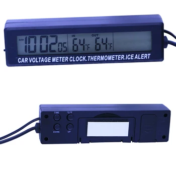 Visoka kakovost 3in1 Digitalni LCD Ura Zaslon avto auto vozila ura temperature, termometer napetosti voltmeter brezplačna dostava