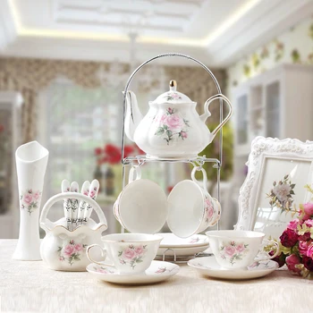Visoka kakovost kosti kitajske skodelico kave komplet iz Porcelana skodelice Britanski stil tea cup nastavite Teaware Gospodinjski aparat Drinkware Poročna Darila