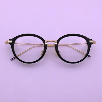 Visoka kakovost Krog Acetat Zlitine Tempelj Očala okvirji za Moške in Ženske TBX011 očala za kratkovidnost branje očala Oculos