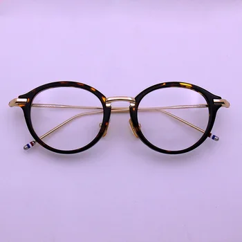 Visoka kakovost Krog Acetat Zlitine Tempelj Očala okvirji za Moške in Ženske TBX011 očala za kratkovidnost branje očala Oculos