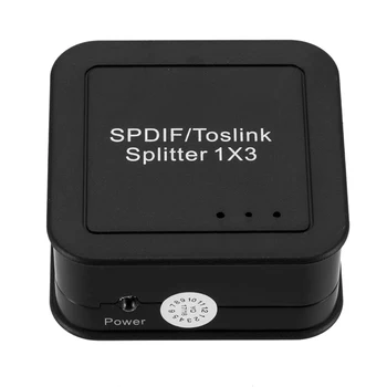 Visoka Kakovost SPDIF/TOSLINK 3x1 Splitter Audio Preklopnik Digitalni Optični Avdio Distributer Polje
