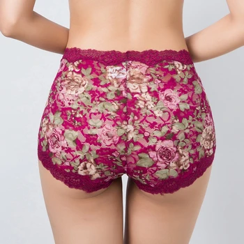 Visoka Kakovost Votlih si Cvet Ženske hlačke seksi lingeries Plus velikost 6XL underwears Kratke Tanke Oblikovalec ženske hlačke