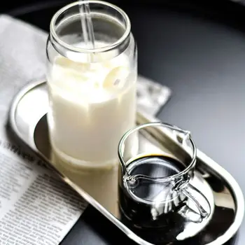 Visoka Temperatura Stekla, Odpornega Mleko Delitve Pokal Dvojna Usta Mleko, Smetano Kozarec Mleka, Skodelico Espresso Skodelico Soka Skodelice Kave