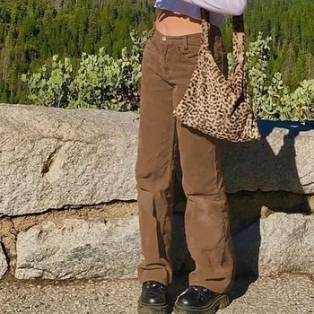 Visoka vitka hlače Pozimi Žametne hlače, črno Rjave Dolge Hlače, plus velikost oblačila za ženske hlače seksi ravne noge hlače