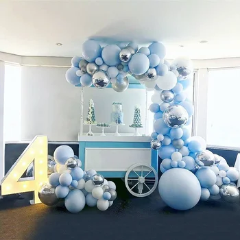 Vroče Blue Balon Temo Serije Balon Verige Kombinacija Set Poroko, Rojstni Dan Dobave Dekoracijo