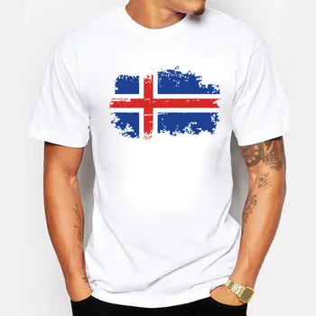 Vroče Prodajo Fashion Islandija Navijači Razvedriti Na Nacionalni Fl Navijači Razvedriti Nacionalno Zastavo Moške Majice Evropski Pokal Moda Ibrahimovic Navijači Tee