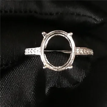 Vrsta vaja slog ovalne oblike obroč nastavitve S925 srebrni prstan znanja kolenom vile nastavitev kamen vdelan nakit, izdelava DIY ženske
