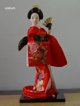 Vzhodnoazijske slog Japonske svile notranja oprema Kimono Kabuki Gejša lutka obrt okraski Japonski humanoid številke Doma dekor