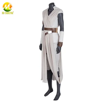 Vzpon Skywalker Rey Cosplay Kostum Rey Celoten Sklop Obleko Halloween Kostumi Za Ženske po Meri