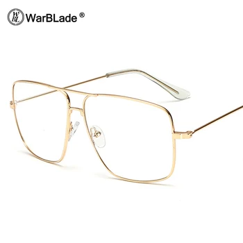 WarBLade Eyewears Letnik Kvadratnih moška Očala Okvirji Luksuzni Oblikovalec Zlato Barvo Jasno Očala Moški Okviri za očala