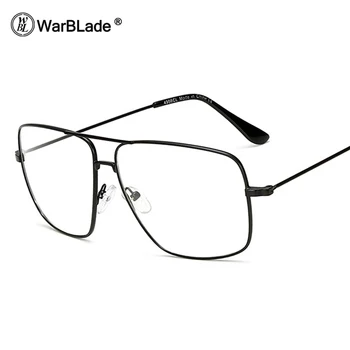 WarBLade Eyewears Letnik Kvadratnih moška Očala Okvirji Luksuzni Oblikovalec Zlato Barvo Jasno Očala Moški Okviri za očala