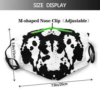 Watchmen Rorschach, ki Niso za Enkratno uporabo Trendy Usta Masko Windproof Prah Dokaz s filtri Pozimi zaščitni Pokrov Respirator 18099