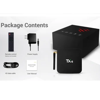 WIFI 2.4 G TV Box Set-top 2G/16G HD 6k Player, TV Okno Android 9.0 TF Card reader BoxTop Za Smart TV Internet ，TX6 H6