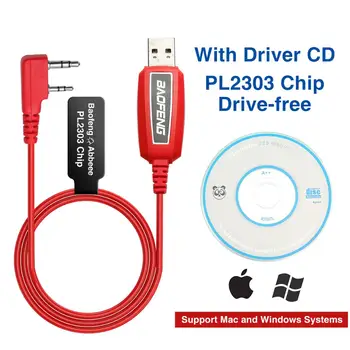Win10 Baofeng Programiranje USB Cable Driver CD Za BaoFeng UV-5R UV-S9 Plus BF-888S UV-82 dvosmerni Radijski Walkie Talkie