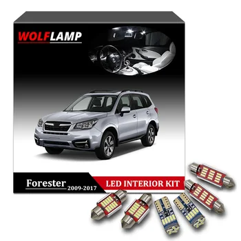 Wolflamp 10Pcs Bela Canbus LED Notranjosti Avtomobila Luči Za 2009-2017 Subaru Gozdar Zemljevid Svetlobe Vrata Dome Žarnice Žarnica registrske Tablice