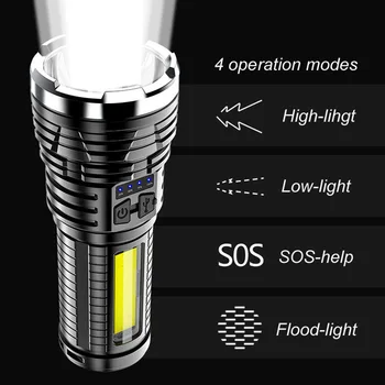 XHP500 najbolj močna led svetilka baterijska svetilka usb X56 polnilna taktično svetilke ročne svetilke Zunanja razsvetljava brezplačno shpping 1pcs