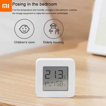 Xiaomi Smart Termometer, Higrometer 2 Brezžična Električni Digitalni Higrometer Thermograph Z Mijia APLIKACIJO Smart Home MI