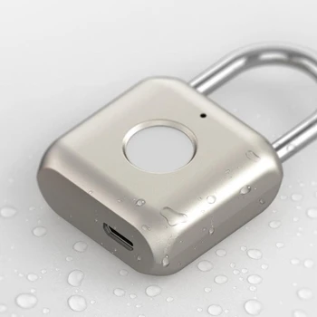 Xiaomi Uodi Smart Prstnih Ključavnico Kitty USB Nepremočljiva Elektronski bralnik Prstnih Zaklepanje Doma Anti-krajo Prtljage Primeru Varnost