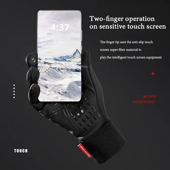 Xiaomi Zimske Kolesarske Rokavice Moški Ženske Polno Prstom na Zaslonu na Dotik Anti-slip Rokavice Nepremočljiva, Windproof Toplotne Toplo Runo Rokavice