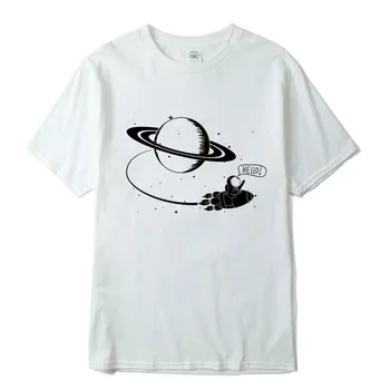 XIN YI moška t-shirt Visoko kakovost bombaža, kratek slleve Smešno astronavt tiskanja Kul svoboden moški tshirt o-vratu moška t-shirt tee
