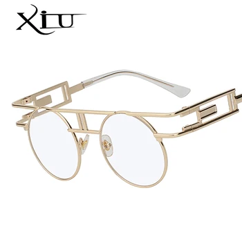 XIU Steampunk Gothic sončna Očala Ženske blagovne Znamke Oblikovalec sončna očala Retro Vintage Rose Zlata Ženska Očala Vrhunskih UV400