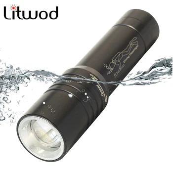 XML T6 LED Potapljaška Svetilka Zoom Nepremočljiva Luč Lučka za 18650 Baterije Svetilke Žarnice za Plavanje pod vodo 80