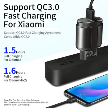 YKZ USB Potovalni Polnilnik 3A Hitro Polnjenje Mobilnega Telefona Adapter za iPhone 12 11 Pro Max EU/ZDA Priključite polnilnik za Samsung Xiaomi