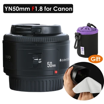 YONGNUO YN50mm f1.8 Samodejno Ostrenje Objektiva YN EF 50mm f/1.8 AF Lensfor Canon EOS 60D 70 D 5D2 5D3 600D 1200D 6D 650D DSLR Kamere Objektiv