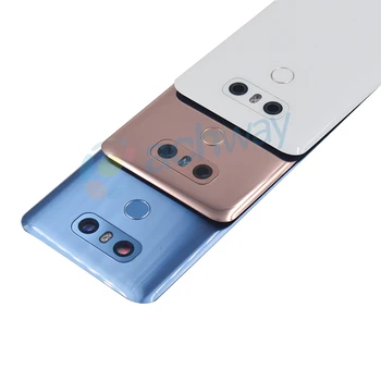 Za LG G6 Pokrovček Baterije Vrata Primeru Ohišja z Objektiva+ Prstnih stekla Dotik ID Zamenjava za LS993 US997 VS998 H870