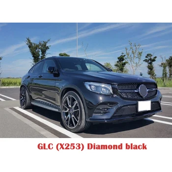 Za Mercedes-Benz GLC X253 W253 GLA X156 Avto Srednjega mreža, ABS plastika Srebrna Black Diamond GT sprednji odbijač Center Rešetka