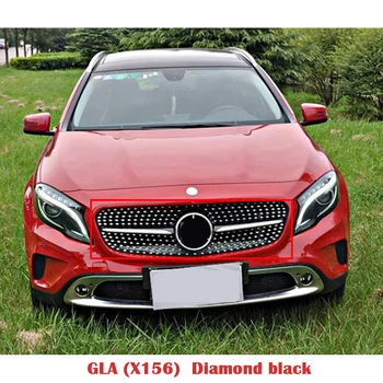 Za Mercedes-Benz GLC X253 W253 GLA X156 Avto Srednjega mreža, ABS plastika Srebrna Black Diamond GT sprednji odbijač Center Rešetka