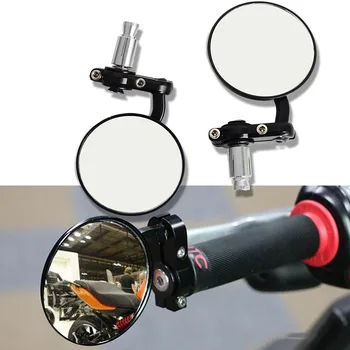 Za motorno kolo Harley black krmilo retro-zložljiv obrnite ogledalo Kolesa Skuterji Rearview Mirror Strani Ogledala
