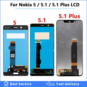 Za Nokia 5.1 LCD-Zaslon, Zaslon na Dotik, Računalnike TA 1027 1024 1044 1053 1008 1030 1109 1075 Za Nokia 5 5.1 Plus LCD X5 Zaslon