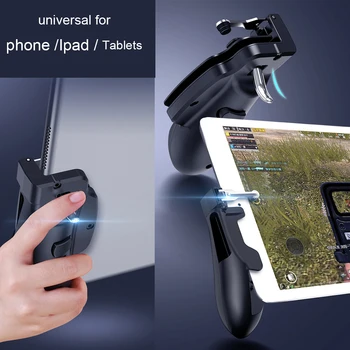 Za PUBG Mobilne FPS Igre vrtljiv Gamepad Krmilnika L1R1 Sprožilec Gumb Ognja, Cilj Tipko Palčko Igra Ročaj Za iPad Mini 5 Air 4956