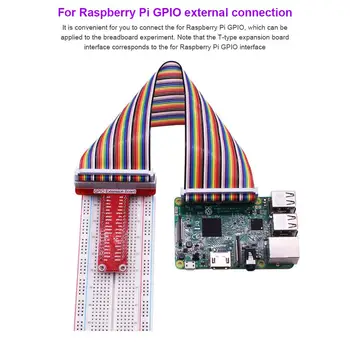 Za Raspberry Pi 4B 3B Plus GPIO 40 Zatiči Zlom Širitev Kabla plošče Breadboard Adapter T Oblike Razvoj Odbor 40P Kabel