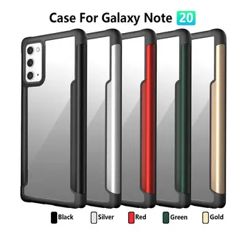 Za Samsung Galaxy Note 20 Ultra Mehka TPU robu+Trdi Prozorno zaščitno Hrbtni Pokrovček Ohišje za samsung galaxy note 20 20ultrta