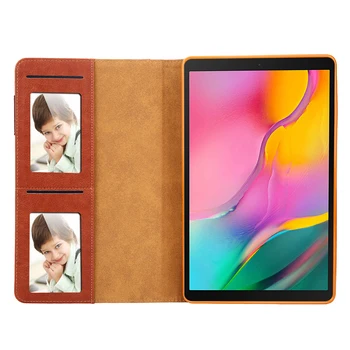 Za Samsung Galaxy Tab S6 Lite P610 Flip Retro je na Primer Usnje Multifunkcijski Poslovni Stand Kartice Smart Cover za Samsung SM-P615