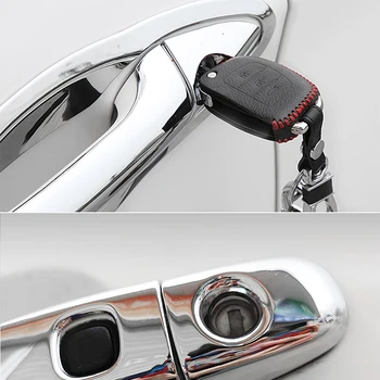 Za Toyota Yaris Vitz XP130 2012~2019 Styling Nalepke za Dekoracijo Chrome Vrat Ročaj Kritje Preuredi Avto Dodatki