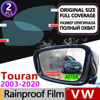 Za Volkswagen VW Touran 2003 -2020 Original Polno Kritje Anti Meglo Film Rearview Mirror Rainproof Anti-Fog Filmov Čist Pribor