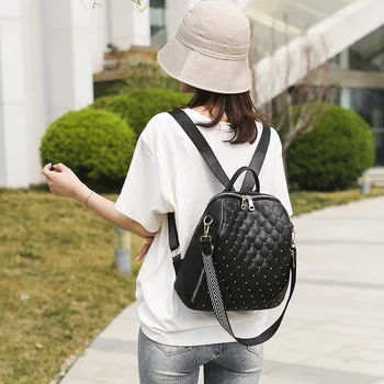Zakovice nahrbtniki usnje velika torba ženske multi-funkcijo potovanja nahrbtnik luksuzni oblikovalec ženske šolsko torbo sac a mian