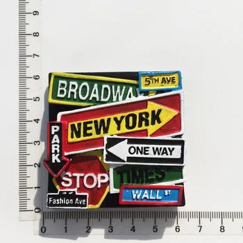 Zda Potovanja Hladilnik Magnet Spominek Nastavite Kip Svobode Broadway Mejnik v New Yorku, Hladilnik Magneti Dekor
