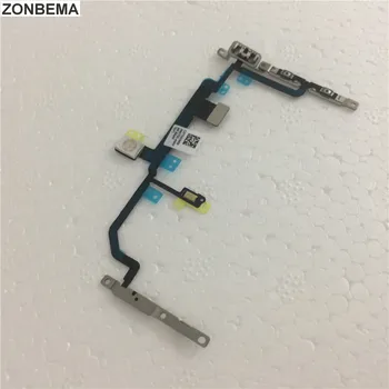 ZONBEMA 50pcs Moč Glasnosti Gumb za Izklop Stikalo za Zaklepanje Flex Kabel Priključek s Kovinski Nosilec za iPhone X XR 6 6S 7 8 Plus