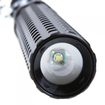 Zunanji Self-defense LED Svetilka Prenosni Ultra Svetla Aluminijeve Zlitine Baklo Luči, Razsvetljava z Key Ring, Uporabite 18650 Baterijo