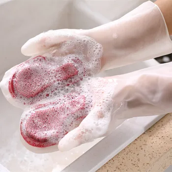 Čarobni čopič za čiščenje non-slip kuhinja vodotesno silikonsko pomivanje posode, za dekontaminacijo, rokavice