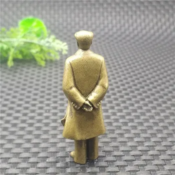 Čisti baker trdna Mao Predsednik bronasti kip Mini prenosni ornament Velik človek kip Mao Zedong kip Majhno Darilo