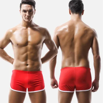 Človek puščico hlače 6 barvno priložnostne moda spodnjice blagovne znamke visoke kakovosti mens bombaž domov hlače boxer plus velikost seksi spodnje perilo