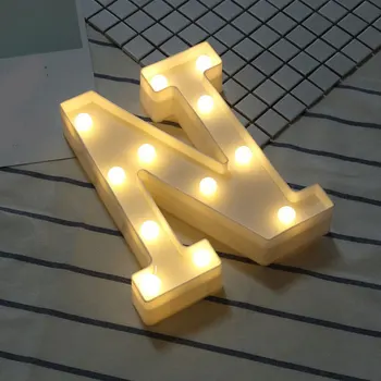 Črka abecede LED Luči Nadstrešek Prijavite Število Lučka za Dekoracijo Noč Luč Za Stranke, Spalnica Poroko, Rojstni dan, Božič Dekor
