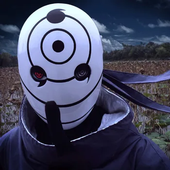 Črna Izvajalec Bela Smolo Naruto Obito tri-oči masko, Masko Tobi Madara Anime Maske za noč Čarovnic Maškarada Cosplay Kostum Stranka